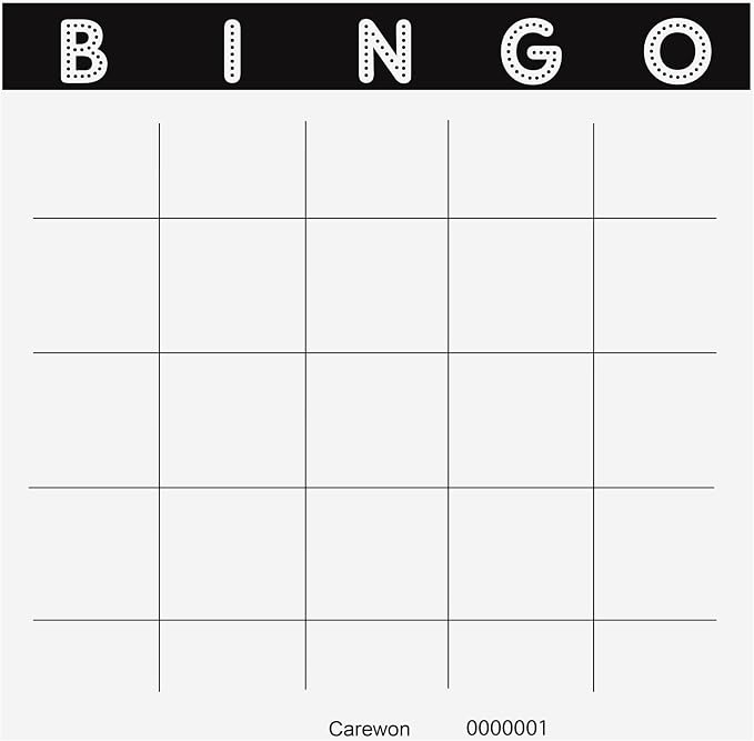 50 Blank Bingo Cards, 9 x 9 Inch Sheets | Classic Newsprint, Large Disposable Design, Ideal for Parties & Events — Proudly Made in USA