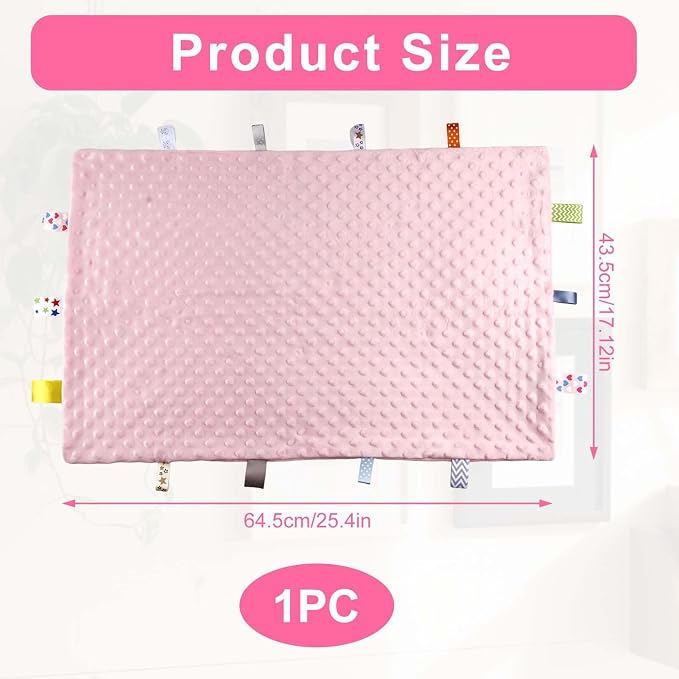 Fidget Blanket for Adults with Dementia, Sensory Blanket Mat for Alzheimers Patients, Dementia Activites for Senior, Gift for Dementia Patients,Sensory Toys for Autism (Pink)
