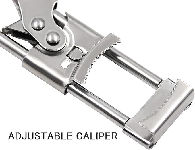 Jar Opener for Weak Hands, Adjustable Multifunctional Stainless Steel Can Opener Jar Lid Gripper With non-slip module, Removes Tight Jar Lid for Seniors with Arthritis, Manual, Kitchen Accessories