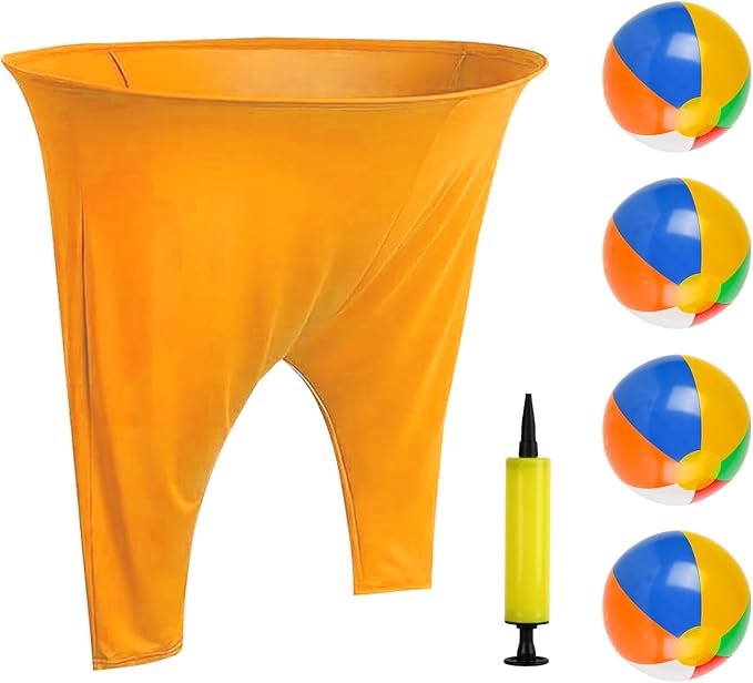Granny Pants Yard Game, Granny Pants with Bouncy Balls & Pump, Giant Pants Outdoor Game & Big Pants Ball Catch Game, Granny Pants Game for Kids & Adults, Perfect for Family Reunion Games