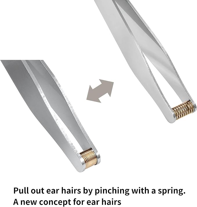 Ear Hair Removal for Men Ear Hair Trimmer Seki Japan | Clipper Cutter Tweezers Shape Japanese Stainless Steel