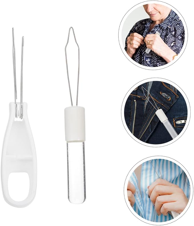 PartyKindom 2pcs Zipper Pulling Tool Button Assist Tool Easy One-Handed Dressing Aid for Shirts Coats and Comfortable Grip for Enhanced Control and Convenience