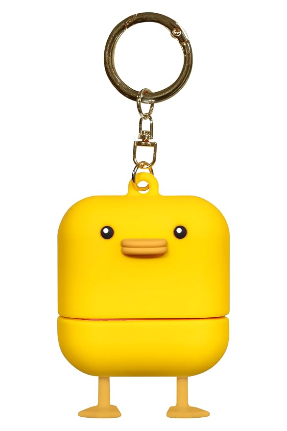 KAHI Airy Fit Sun Stick Duck Silicone Keychain Holder Bag Charm Case | Soft Silicone Holder, Scratch Protection, Portable Keyring, Cute Bag Charm, Travel-Ready, Easy SPF Access