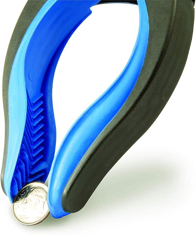Ettore Grip'n Grab: Multi-Purpose Reach Tool with Rotating Rubber Grip Head, Blue
