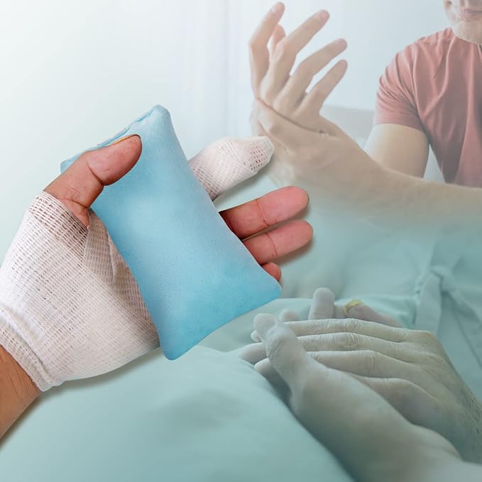 SWISSELITE Hand Contracture Cushion, Hand Grab Pad | Palm Grip with Elastic Band or Separator, Stroke Recovery, Help with Hand Rehabilitation