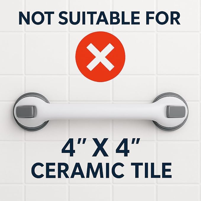 2 Pack Grab Bars for Bathtubs and Showers,Shower Handles for Elderly Seniors bar Bars Safety Elderly Suction 500 lbs Cup and Walls bathtubs Handicap Heavy Duty Grabbers Wall