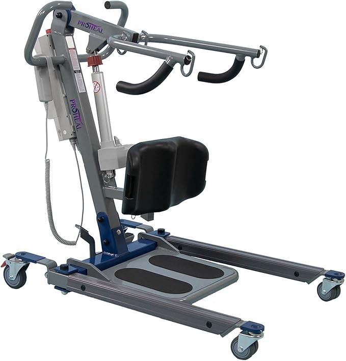 ProHeal Sit to Stand Lift - Bariatric Full Body Patient Transfer Lifter for Home Use and Facilities - Long Lasting Battery, 600 Pound Weight Capacity, 4 Sling Hooks