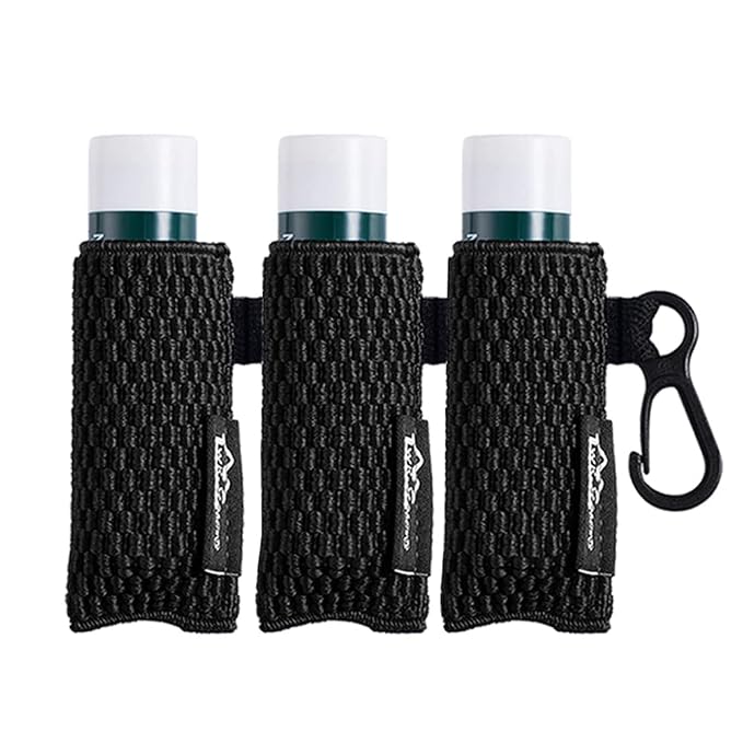 WK IEASON Lip Balm Sleeves Holder Keychain 3pcs Clip on Chapstick Keychain Holder Pouch Tight-Knit Elastic Lipstick Key Chain Holder (Black)