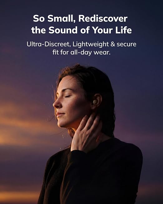 ELEHEAR Delight Bluetooth OTC Hearing Aids for Seniors, Sand White | Bluetooth 5.3, AI Noise Cancellation & App Control, Superior Sound Quality, Comfortable & Discreet Design for Adults