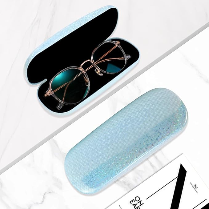 PERFECTSIGHT Hard Shell Eyeglasses Case, Kawaii Protective Glasses Case for Kids, Cute Eyeglass Case for Women Men Girls