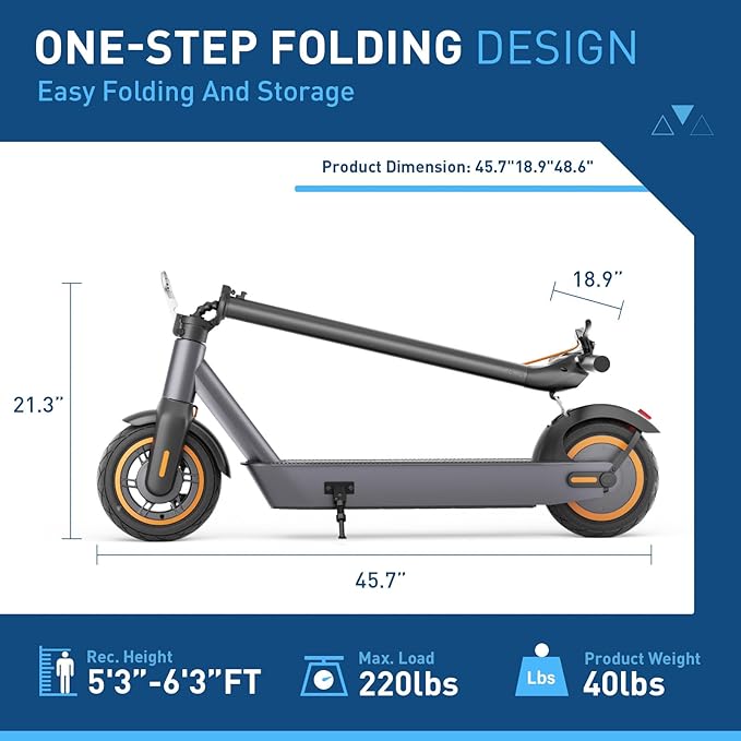 Hiboy S2/S2 MAX Electric Scooter, 350/500W Motor, 8.5/10" Tires, 17/40.4 Miles Range E Scooter, 19 Mph Folding Commuter Electric Scooter for Adults