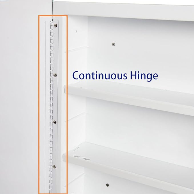 Plastic Medicine Mirror Cabinet for Bathroom, Surface and Recessed Mount