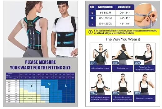 Posture Corrector for Women and Men, Shoulder Straightener, Adjustable Full Back Support, Upper and Lower Back Pain Relief - Scoliosis, Hunchback, Hump, Thoracic, Spine Corrector. FSA/ HSA Elibile.