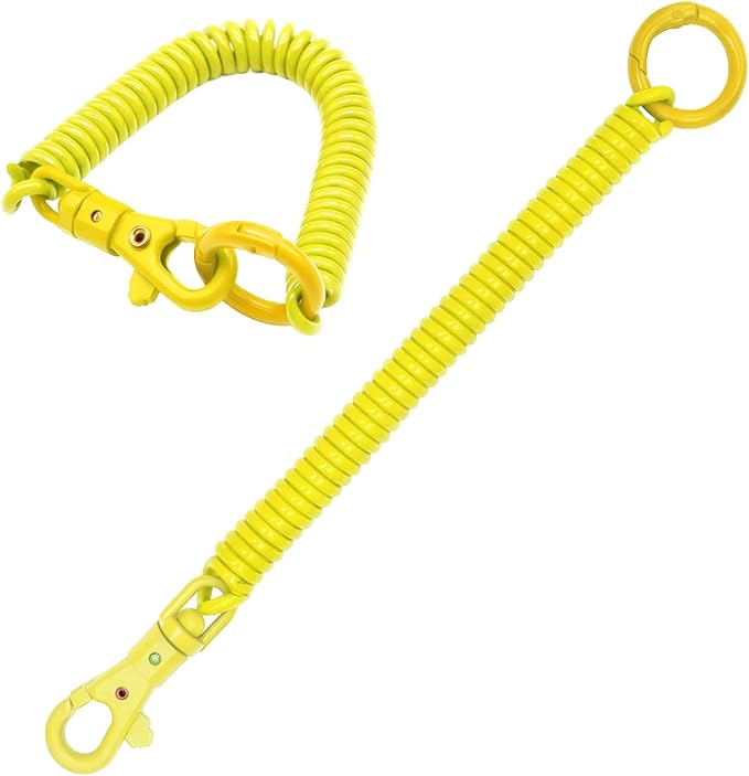 Spiral Coil Spring Keychain, Anti-lost Key Chain Holder Lanyard Cord with Lobster Clasp
