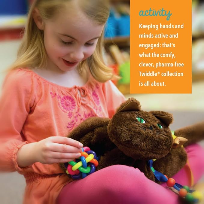 Twiddle Premium Dementia Activities for Seniors - Comforting Alzheimer’s Products for Elderly - Engaging Sensory Items for Adults (Brown Cat)