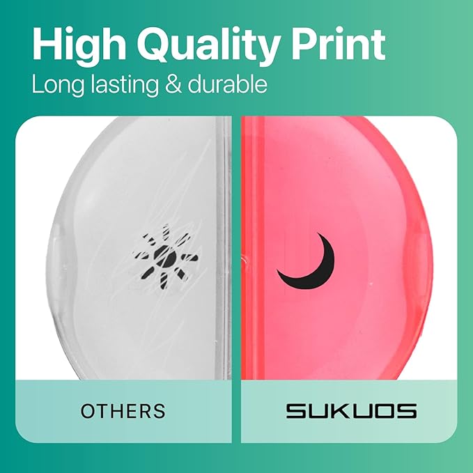 Sukuos Large Weekly Pill Organizer 2 Times a Day, Daily Pill Box 7 Day Easy to Open, Double Protection Medicine Case for Vitamin/Fish Oil/Supplements, Clear (2 Pack)