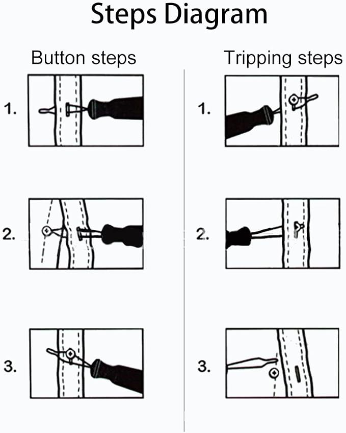 Nikou Button Hook with Zipper Pull, Dual Heads Design for Arthritis and Joint Pain Patients, Lightweight Portable Easy Dressing Aid Tool for One-Hand Use
