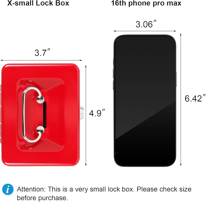 Small Cash Box with Lock and Slot - Jssmst Metal Coin Bank Piggy Bank for Adults and Kids, Red(SMCB0303N)