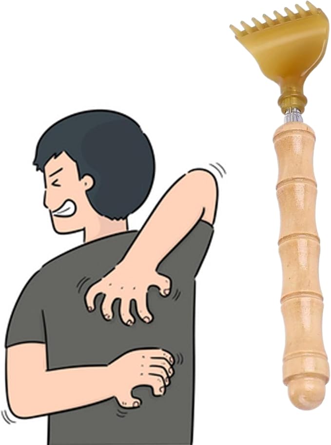 2 Pcs Telescoping Bamboo Backscratcher for Men & Women | Portable, Extendable Body Scratcher, Ideal for Home/Travel, Itch Relief
