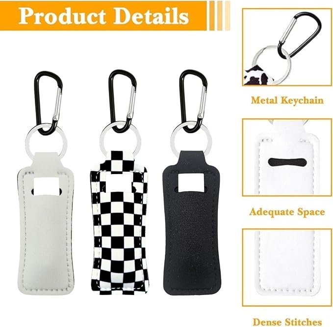 Chapstick Holder Key Chain Lipstick Holder Lip Balm Holder Keychain | Stocking Stuffers Gift, Compatible with Chapstick, Lip Balm and Lipstick, Bag Charm Accessories, Gifts for Women Friend