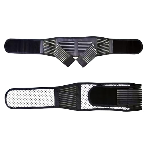 Back Support with Magnet, Tourmaline Magnetic Back Braces for Lower Back Pain Relief, Self Heating & Soothing Waist Band, Lumbar Support Belt for Herniated Disc/Sciatica (Large)