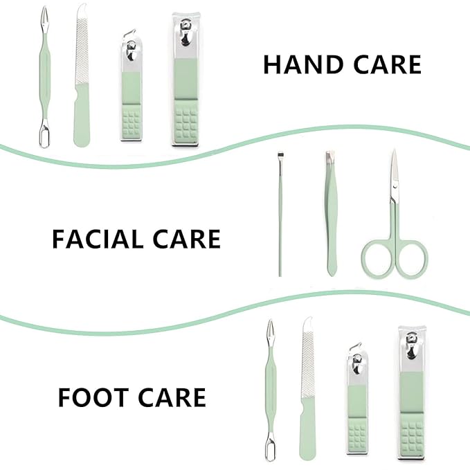 Manicure Set Nail Clipper Set Women Men Nail Clippers Kit Toenail Fingernail Cutters Personal Care Tools Manicure Pedicure with Travel Case Nail Grooming Kit Valentine's Day Gifts for Women Men