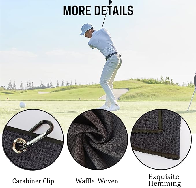 ERHACHAIJIA Yes I'd Have A Retirement Plan Embroidered Golf Towel with Clip. Funny Golf Accessories Gifts for Men Women Golfer Grandma Grandpa Mom Dad, Birthday Retirement