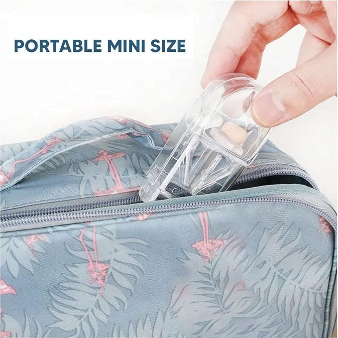 2 Pcs Pill Cutter Splitter, Cuts Pills for Small and Tiny Pills Tablet Splitter with Guard Pill Cutter and Crusher Cuts Pills for Cutting Small Pills or Large Pills in Half Daily Medicine Organizer