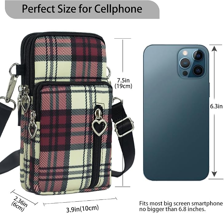 Small Crossbody Bag for Women - Mini Phone Purses with Crossbody Strap and Wallet - Nylon Arm Bag