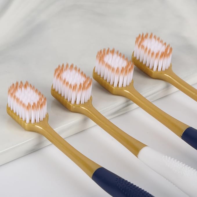 Adult Wide Head Soft Hair Toothbrush, Manual Toothbrush, Excellent Cleaning Effect for Large Head, Ultra Soft Brush Thread Can Effectively Clean Sensitive Teeth or Gingivals (6 Pack)