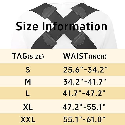 Back Brace Posture Corrector for Women and Men Upgraded Dynamic Traction Correction System Adjustable Shoulder Support Straightener Helps Reduce Upper Lower Back Pain Suitable for Hump Scoliosis Black Large