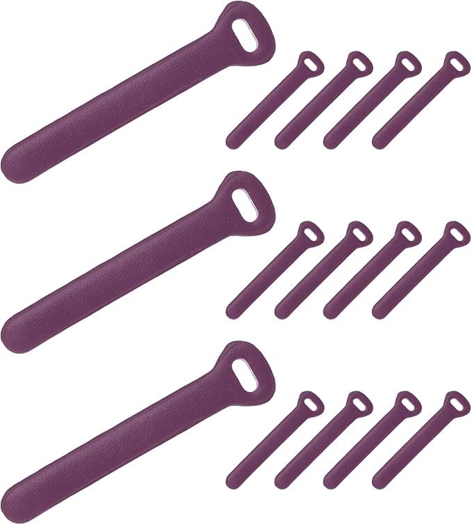 PATIKIL 15Pcs Leather Zipper Pull, 2.6" Replacement Zipper Puller Extender Backpack Luggage Sliders for Handbags Suitcases Bags Wallets Jackets Coats Pull Tabs, Purple