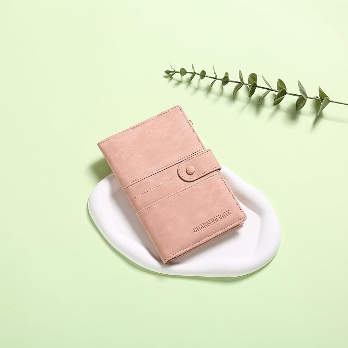 RFID Blocking Leather Passport Wallet Cover Case with Pen and Card Slots Travel Wallet for Women/Men Travel Must Haves Accessories