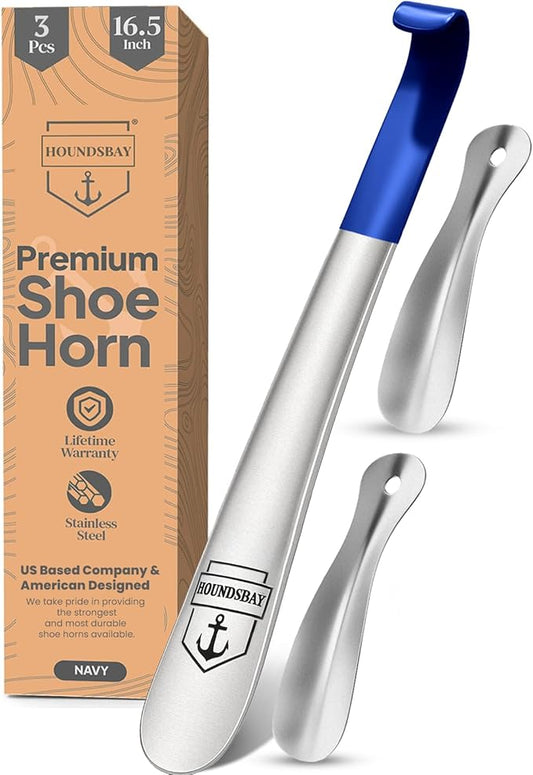 Travel Metal Shoe Horn Long Handle for Seniors, Shoehorn Long-handle, Shoe Horns for Men Long Handle, Long Handled Shoe Horn for Women and Kids, Extra Long Shoe Horn for Seniors, Boot Horn, Shoe Spoon