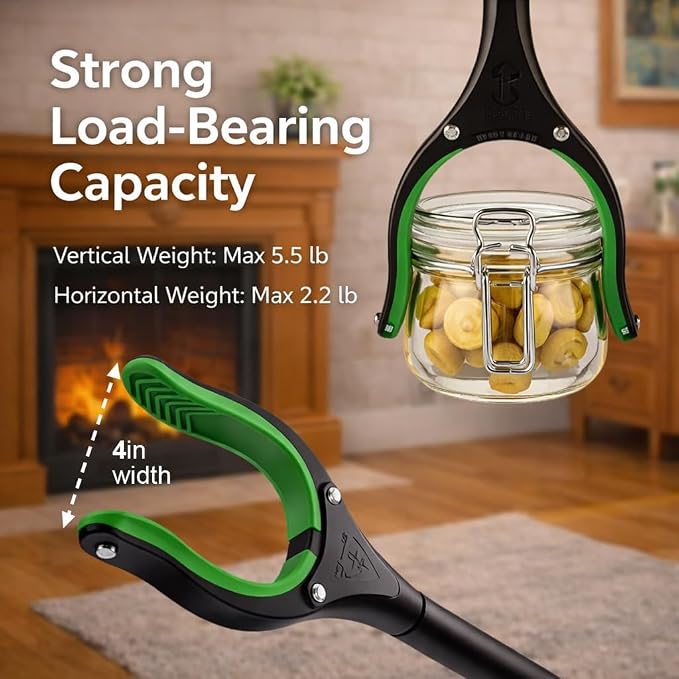 75In Extra Long Grabber Reacher Tool, LEGENDONE Senior Foldable Pickup Tool | Dual Magnetic Tip, Easy Foldable, 2-in-1 w/ Shoe Horn, Strong Grip Aid for Upper Shelves, Elderly, Surgery Recovery Must-Have