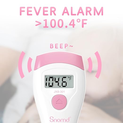 Non-Touch Forehead Thermometer, Digital 2-in-1 Infrared Thermometer for Adults, Kids, and Babies with Fever Alarm, Instant Reading, Medical-Grade Accuracy
