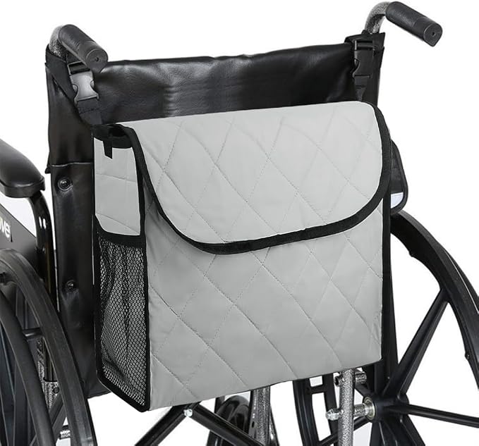 Wheelchair Backpack Bag Walker Suspension Bag Walking Aid Storage Organizers with Adjustable Straps Wheelchair Accessories Pouch for Seniors Disabled