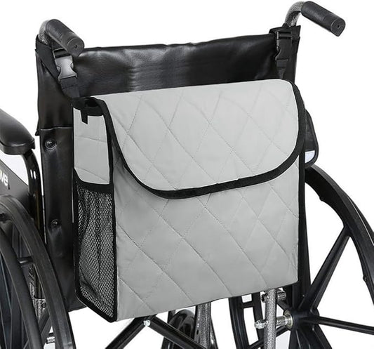 Wheelchair Backpack Bag Walker Suspension Bag Walking Aid Storage Organizers with Adjustable Straps Wheelchair Accessories Pouch for Seniors Disabled