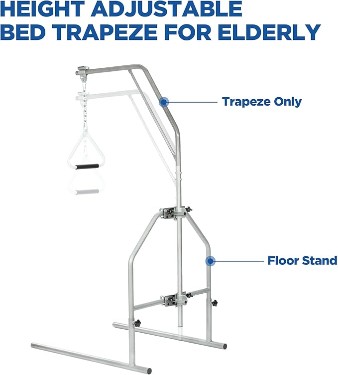 Trapeze Bar for Bed Mobility, Free Standing Trapeze Bar, Assisting Patient and Elderly in Bed, Strong and Work Well