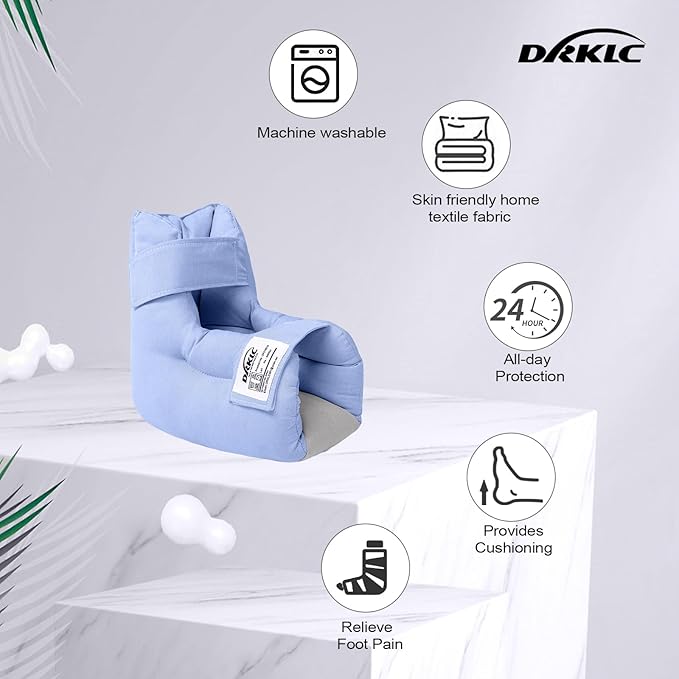 Heel Protector Cushion Pillow to Relieve Pressure from Sores and Ulcers, Adjustable Foot Support Boot for Bedridden Patients Supplies, Ankle pad for Heel Pain