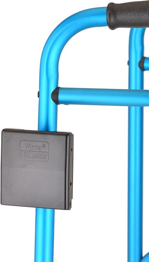NOVA Adjustable Cup Holder for Walkers, Rollators & Wheelchairs – Folding Drink Holder Fits 3/4”, 7/8” & 1” Tubes, Holds 2.25”–3.75” Cups, Durable, Easy Install