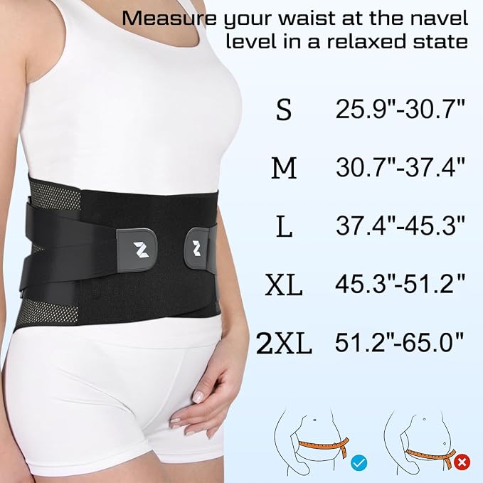 NEENCA Lower Back Brace for Lower Back Pain Relief, Medical Grade Lumbar Support Belt for Women Men, Herniated Disc,Lumbar Strain,Sciatica, Scoliosis (Black, Medium)