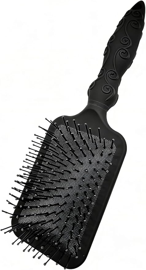 Amazon Basics Paddle Brush for Hair, Gentle Detangling, Wet or Dry Hair, Tangle-Free with Flexible Bristles