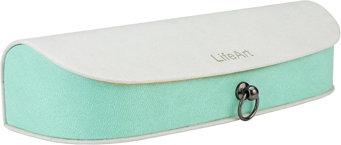 LifeArt Eyeglass Case Hard Shell, Portable Sunglass Case, Fashionable PU Leather Eyeglass Case, Lightweight