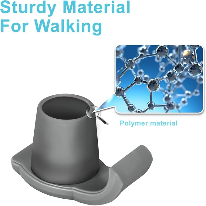 Dotday Walker Skis Glides 8 Pack, Universal Walker Accessories for Seniors | Walker Glides for Folding Walker, Durable Easy-Glide Mobility Aid, Walker Feet Replacement, Universal 1-1/8 inch, Gray