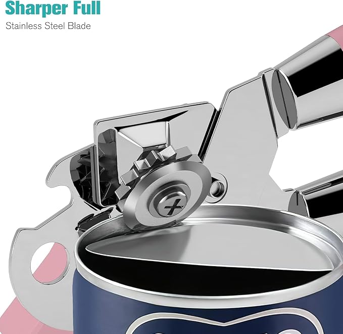 Can Opener,Professional 3-In-1 Multifunctional Manual Can Openers Bottle Opener,Kitchen Durable Stainless Steel Heavy Duty Can Opener Smooth Edge for Kitchen Seniors Friendly