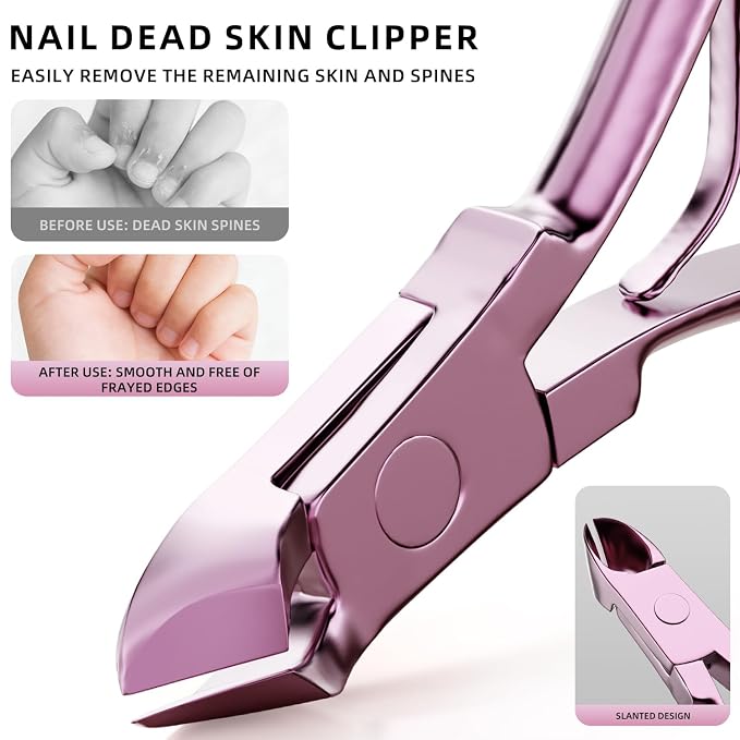 Manicure Set, Stainless Steel Nail Clipper Set with Travel Case | 12-Piece Set with Thicker Steel, Precision-ground Cutting Edges, and Smooth-finished Tools for Clean, Precise Trimming.