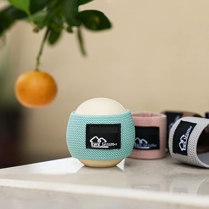 WK IEASON Lip Balm Holder Sleeve with Keychain Lipstick Sleeve Holder Tight-knit Elastic Holder for Ball Lip Balm Lipstick Holder Keychain (Dark blue/Green/Brown)