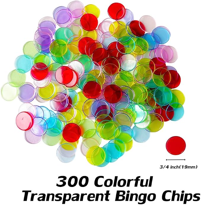 SEETOOOGAMES Deluxe Bingo Game Set - 8 Inch Metal Cage, 50 Paper Cards, 300 Colorful Clear Chips, Bingo Balls and Plastic Master Board, Great for Adults Large Groups, Familiy Games Nights Parties
