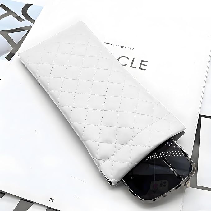 ZACI Leather Eyeglass Cases Portable Sunglasses Cases Squeeze Top PU Glasses Pouch Travel Soft Trinket Organizer Bags